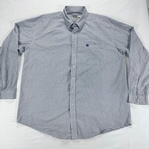 Cinch XXL Blue Check Western Button Down Shirt 100% Cotton Classic Fit